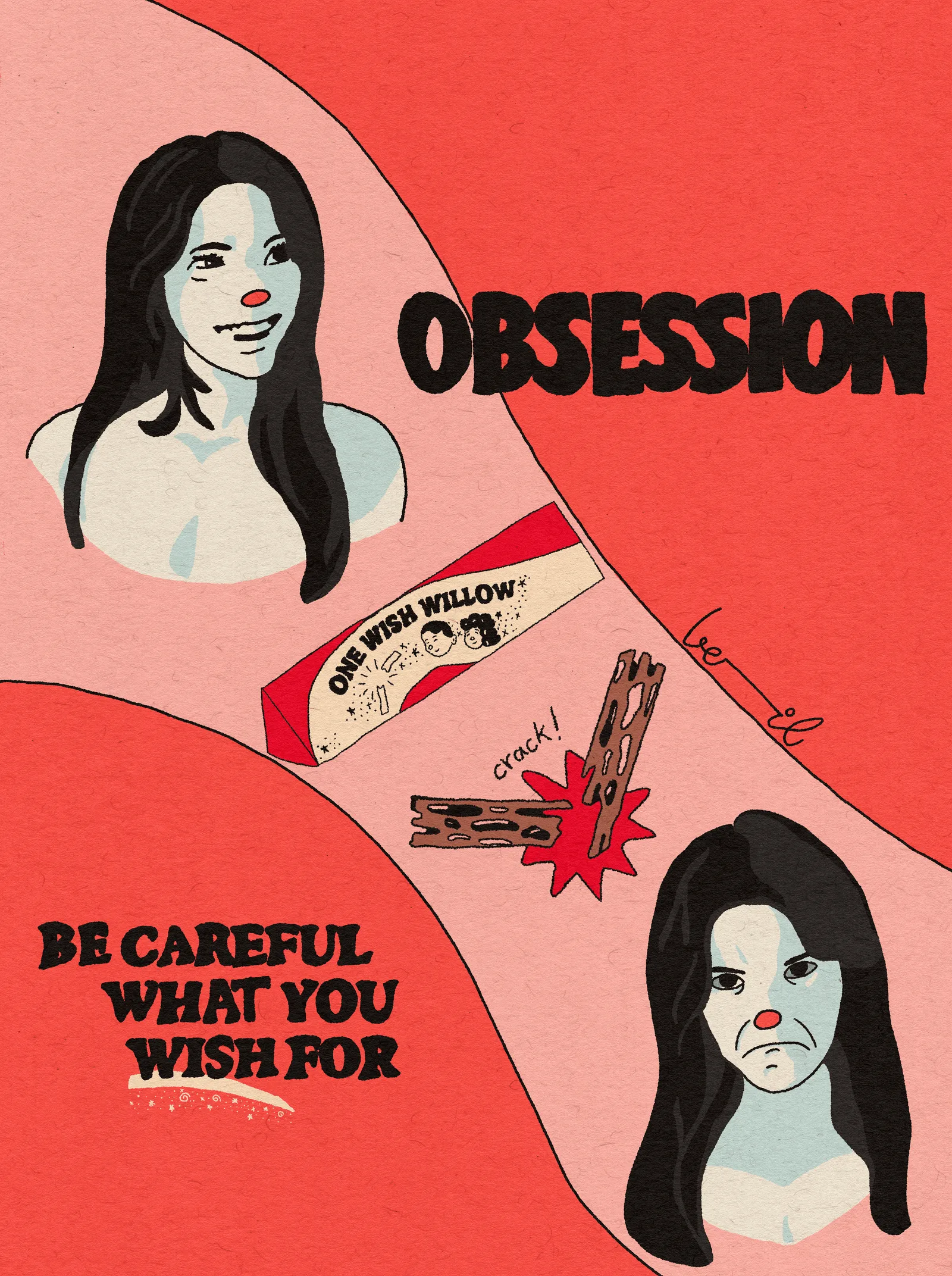 Obsession filmi için hazırlanmış illüstrasyon.